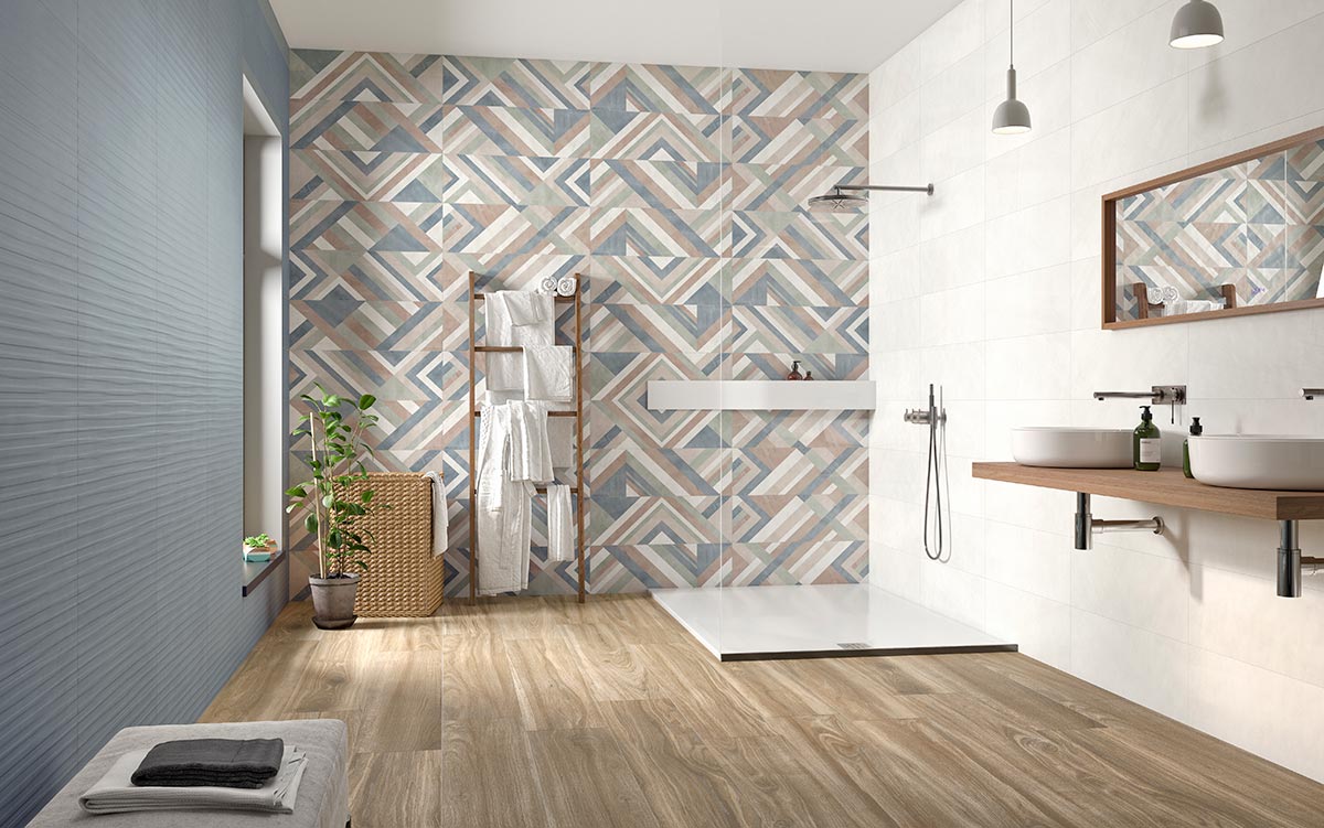 combinaciones de colores de azulejos para baños